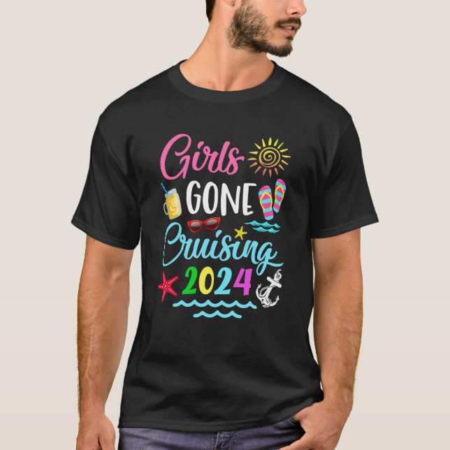 Girls Gone Cruising Vacation 2024 Party Cruise T-Shirt (Front)