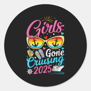 Girls Gone Cruising Vacation 2025 Party Cruise Classic Round Sticker