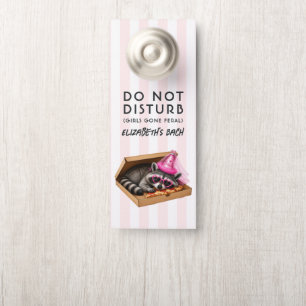 Girls Gone Feral Funny Racoon Bachelorette Party Door Hanger