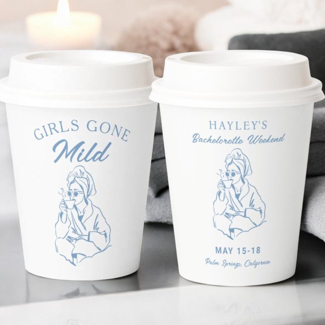 Girls Gone Girls Spa Bachelorette Party Paper Cups (Creator Uploaded)
