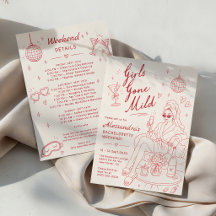 Girls Gone Mild Bachelorette Itinerary Party