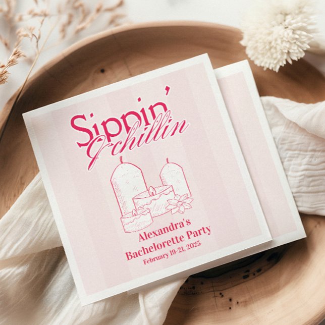 Girls Gone Mild Bachelorette Itinerary Party Napkin (Creator Uploaded)