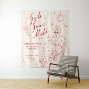 Girls Gone Mild Bachelorette Party Tapestry