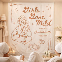 Girls Gone Mild Bachelorette Party Tapestry Banner