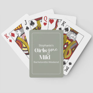 Girls Gone Mild Bachelorette Slumber Weekend Sage Playing Cards