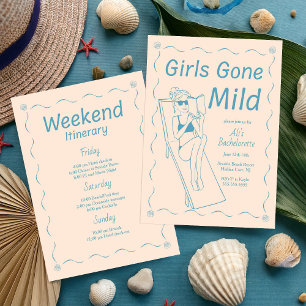 Girls Gone Mild Beach Bachelorette Invitation
