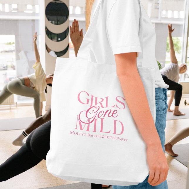 Girls Gone Mild – Custom Bachelorette Design Tote Bag (Girls Gone Mild tote bag with modern font – perfect for bridesmaid proposals or bridal celebrations!)