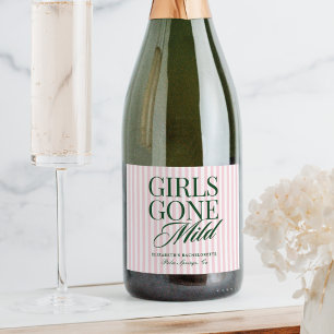 Girls Gone Mild Pajama Spa Bachelorette Weekend Sparkling Wine Label