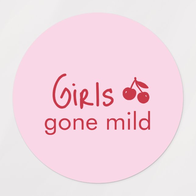 Girls Gone Mild Pink and Cherry Red Bachelorette   (Design 1)