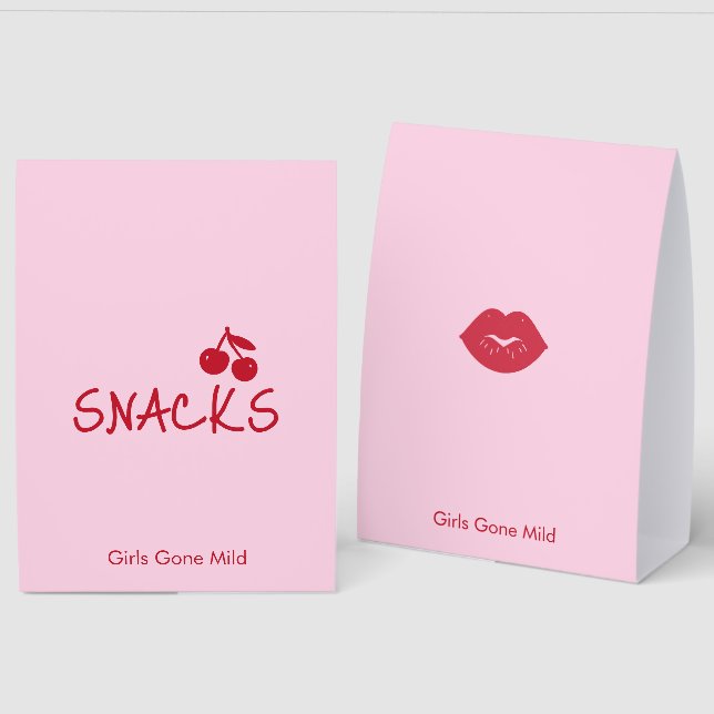 Girls Gone Mild Pink and Cherry Red Bachelorette   (Front/Back)