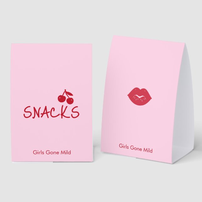 Girls Gone Mild Pink and Cherry Red Bachelorette   (Front/Back)