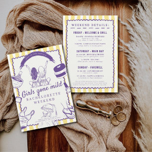 Girls gone mild spa day bachelorette invitation