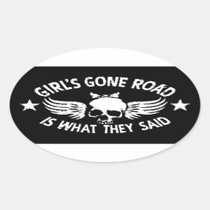Girl's Gone Road Oval Sticker