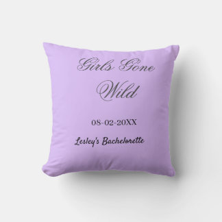 Girls Gone wild Bachelorette party name date bride Cushion