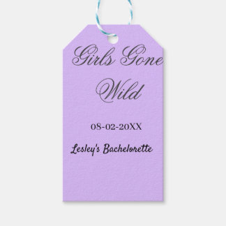 Girls Gone wild Bachelorette party name date bride Gift Tags