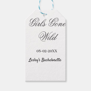 Girls Gone wild Bachelorette party name date bride Gift Tags