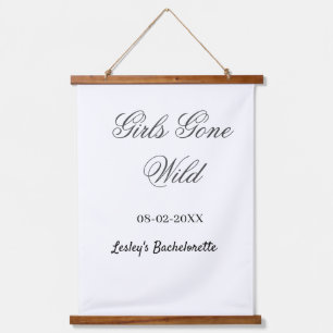 Girls Gone wild Bachelorette party name date bride Hanging Tapestry
