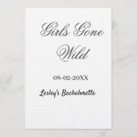 Girls Gone wild Bachelorette party name date bride