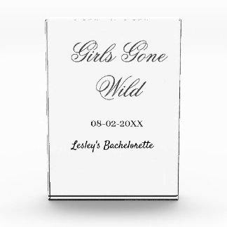 Girls Gone wild Bachelorette party name date bride Photo Block