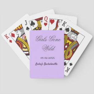 Girls Gone wild Bachelorette party name date bride Playing Cards