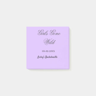 Girls Gone wild Bachelorette party name date bride Post-it Notes