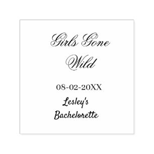 Girls Gone wild Bachelorette party name date bride Self-inking Stamp