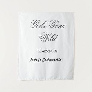 Girls Gone wild Bachelorette party name date bride Tapestry