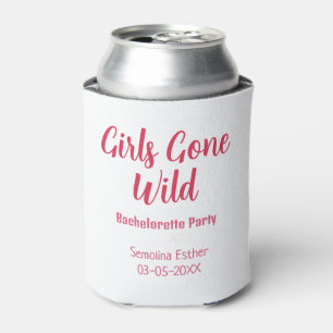 girls gone wild bachelorette party red name retro can cooler