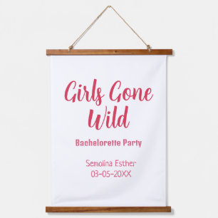 girls gone wild bachelorette party red name retro hanging tapestry