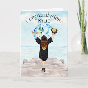 Girl's  Graduation Congratulations Card