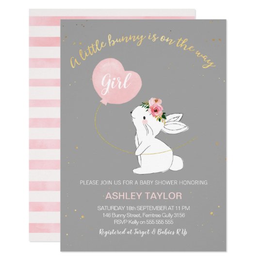 baby shower bunny invitations