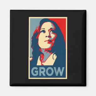 Girls Grow Kamala Harris Hope Poster 47th Rally Em Magnet