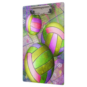 Girls' Grunge Volleyball Clipboard