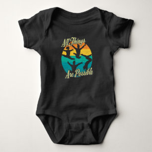 Girls Gymnastics - All Things are Possible Baby Bodysuit