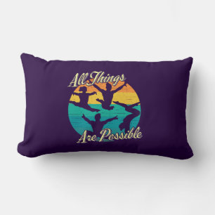 Girls Gymnastics - All Things are Possible Lumbar Cushion