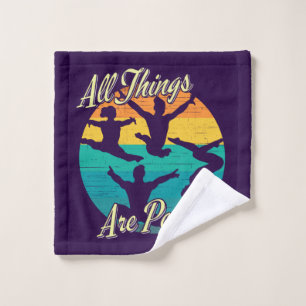 Girls Gymnastics - All Things are Possible Wash Cloth