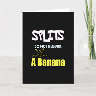 Girls Gymnastics Banana Splits Quote Card