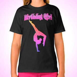 Girls Gymnastics Birthday Girl T-Shirt
