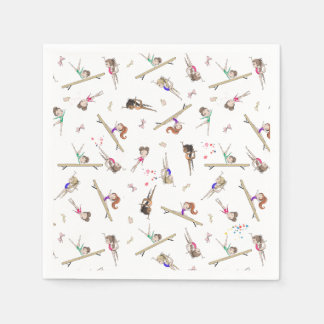 Girls Gymnastics Birthday Party  Napkin