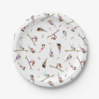 Girls Gymnastics Birthday Party  Paper Plate