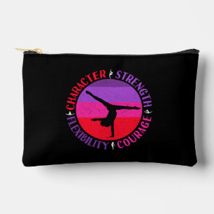 Girls Gymnastics Character Strength Courage Accessory Pouch