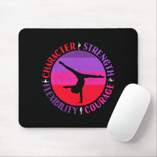 Girls Gymnastics Character Strength Courage Mouse Pad