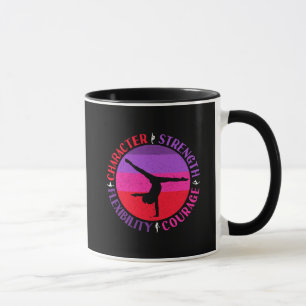 Girls Gymnastics Character Strength Courage Mug