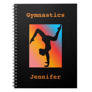 Girls Gymnastics Custom Spiral Notebook