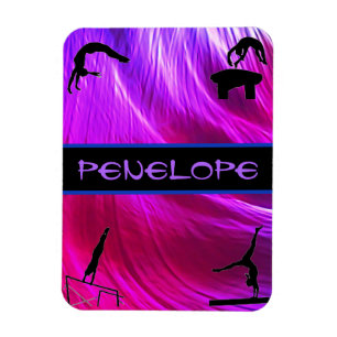 Girls Gymnastics Events Abstract Magnet