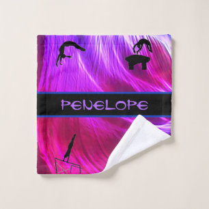 Girls Gymnastics Events Abstract   Wash Cloth