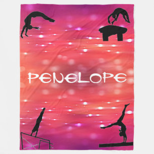 Girls Gymnastics Events Blanket Personalised