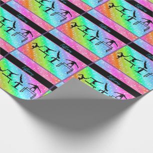 Girls Gymnastics Events Colourful Wrapping Paper
