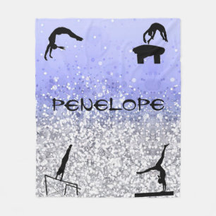 Girls Gymnastics Events Sparkly Blanket