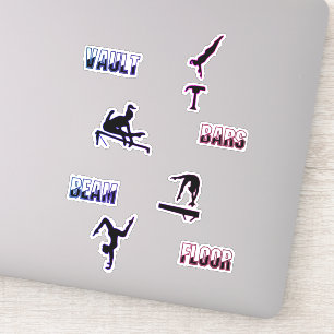 Girls Gymnastics Events Stickers for Girls